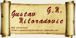 Gustav Miloradović vizit kartica